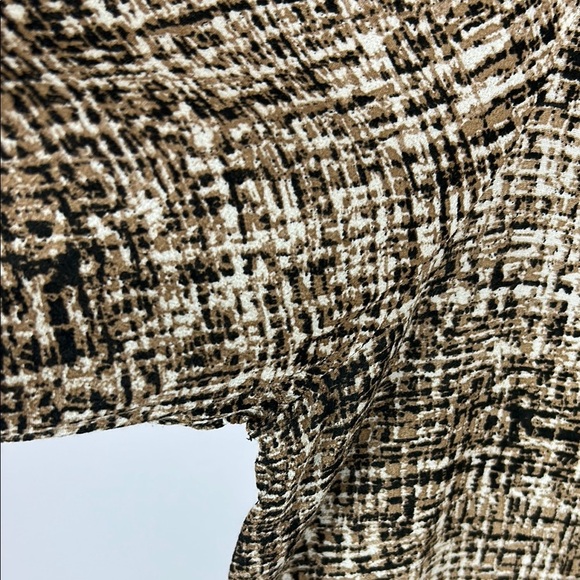 J.Jill Tan and Brown Relaxed Long Sleeve Blouse Size Large - Picture 4 of 9